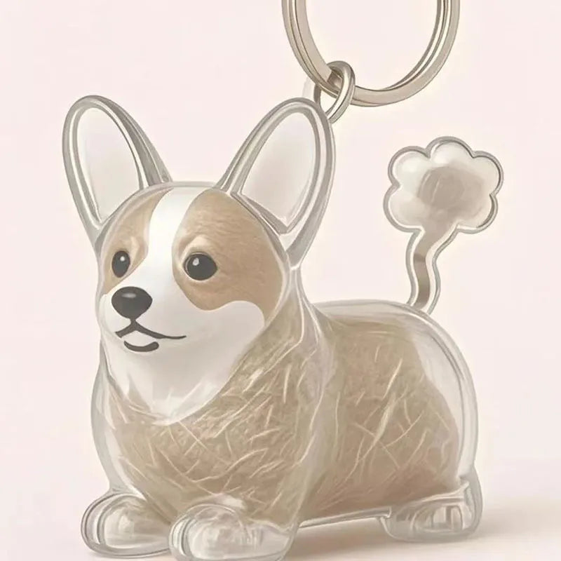 Pet Hair Memory Keychain